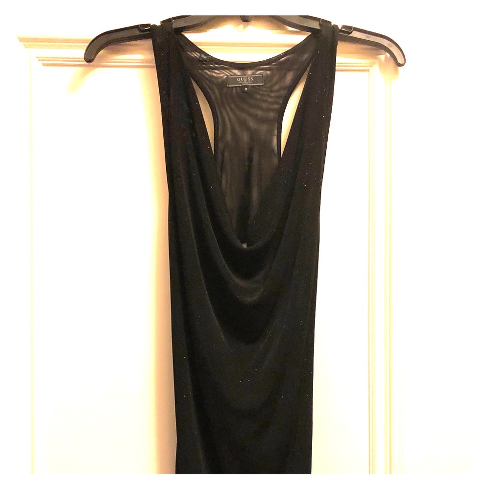 Black sparkly racerback/backless tank top